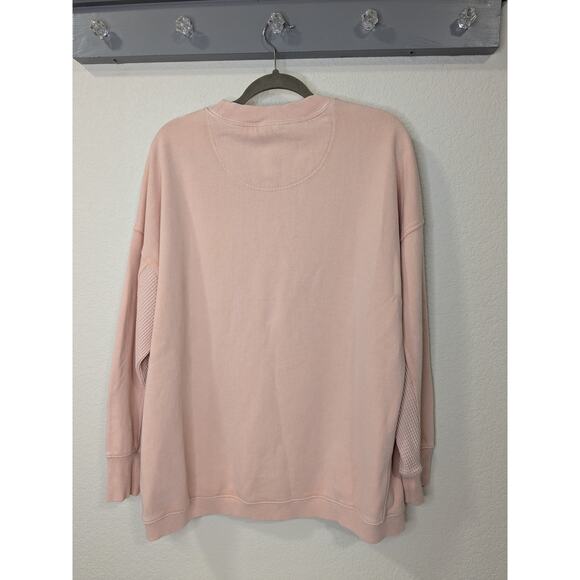 AERIE Women's Size Medium Oversized Loose Fit Crewneck Sweatshirt Light Pink - Picture 6 of 8